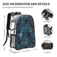 thumbnail image 2 of 16 Inch Transparent Backpack With Lightweight And Durable Design Without Pockets Transparent For Work Business Travel Sports Animal Skin Print Style Darkturquoise_2, 2 of 7