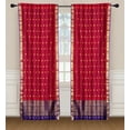 thumbnail image 2 of 2 Bohemian Indian Sari Curtains Rod Pocket Living Room Decor-60W x 96L, 2 of 4