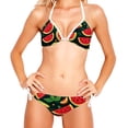 thumbnail image 2 of Watermelon Swimsuit Women Bikinis: Detachable Sponge Adjustable Strap Bikini Set - Two-Pack, Beach & Pool Ready, 2 of 6