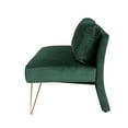 thumbnail image 2 of 51.4" Loveseat Sofa, Modern Velvet Upholstered Loveseat Chair with Geometric Metal Legs and Removable Back Cushions, Comfy 2 Seater Sofa for Apartment Bedroom Living Room Office, Green, 2 of 7