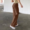 thumbnail image 6 of YIFUNIN Women's High Waisted Straight Leg Jeans, Stretchy Loose Fit Tummy Control Denim Pants, Comfortable Retro Blue Jeans for Casual Wear,Brown M, 6 of 6