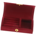 thumbnail image 5 of DECOMELODY Rectangular Small Jewelry Box 1Pack Dark Red Color Aesthetic Design for Women and Kids Daily Use, 5 of 8