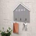 thumbnail image 5 of Taicans House Shaped Key Holder with HOME Letters,8.9 Inch Wooden Wall Mounted Key Rack,3-Hook Rustic Entryway Decor for Organizing Keys & Wallets,Farmhouse Style Wall Decor, 5 of 5