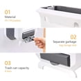 thumbnail image 7 of Kitchen Trash Can Plastic Collapsible 2 Gallon Wall Mounted for Cabinet Door Hanging Garbage Bin White, 7 of 7