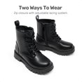 thumbnail image 5 of DREAM PAIRS Girls' Combat Ankle Boots, Lace-Up Boots with Side Zipper, Adjustable Fit, Round Toe and Anti-Slip Outsole, 5 of 6