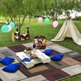 thumbnail image 3 of Picnic Blanket Waterproof 80"x60" Large Outdoor Foldable Abstract Geometric Thicker Machine Washable Beach Blanket Waterproof Picnic Mat Portable for Picnics, Camping, 3 of 6