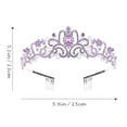 thumbnail image 2 of MasteelfCA Alloy Elegant Bridal Crown Rhinestone Headband Handmade Crown Decoration, 2 of 7