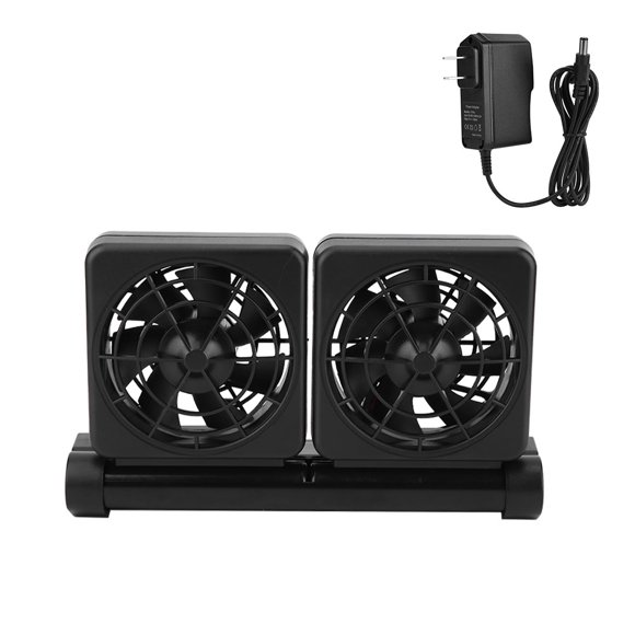 Mini ventilador de enfriamiento de acuario con cabezal doble ajustable para pecera, enfriador colgante
