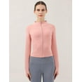 thumbnail image 2 of ORUYROP Veste de Course Légère Extensible pour Femmes avec Fermeture Éclair Complète et Trous pour les Pouces, 2 of 7