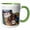 Green/White, variant on 3drose, Funny Cute Cool Abstract Dachshund Puppy Dog Bowling Sports, 11oz Magic Transforming Mug