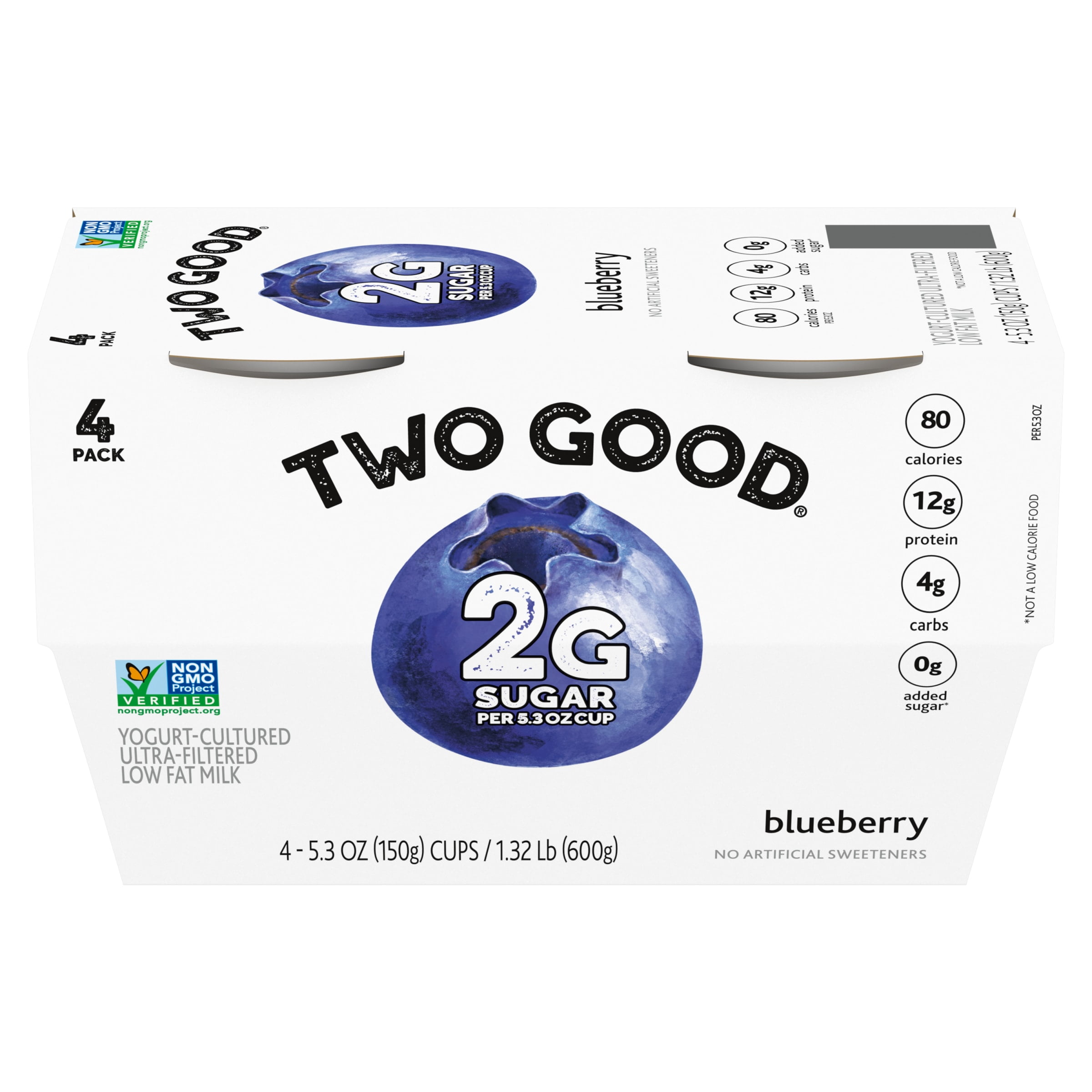 Two Good Blueberry YogurtCultured UltraFiltered Low Fat Milk, 5.3 Oz