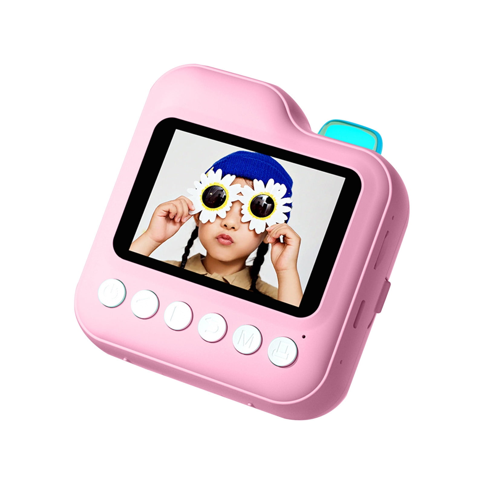 JGJJUGN Instant Print Camera with 2.0 Inch Screen, Portable Photo Printer, High-Definition Imaging, Fun DIY Coloring, Video Recording, Bluetooth Connectivity, Perfect Gift for Ages 3-12