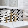 thumbnail image 5 of （Black White,24pcs），Kitchen and Bathroom Stickers，Decorative Adhesive Wall Sticker for Cement Tiles，Adhesive for Wall Tiles for Bathroom or Kitchen Sticker, 5 of 5