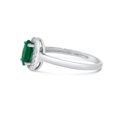 thumbnail image 4 of 10k White Gold Oval Emerald And Diamond Ring, 4 of 6