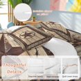 thumbnail image 2 of Queen 4 Piece Bedding Set Retro Rustic Texas Country Star Soft Breathable Duvet Cover and Pillowcase, Farmhouse Vintage Wood Barn Duvet Cover Set Bed Sheets for Bedroom Dormitory Guest Room, 2 of 9