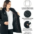 thumbnail image 5 of Alpine Swiss Duffy Womens Wool Blend Toggle Coat Removable Faux Fur Hood Classic Duffle Overcoat Warm Winter Jacket BLK 2XL, 5 of 8
