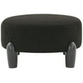 thumbnail image 4 of SAFAVIEH Couture Perez Scandinavian Faux Lamb Wool Ottoman, Black, 4 of 8