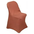 thumbnail image 3 of BalsaCircle 6 Terracotta Spandex Stretchable Folding Solid Chair Covers Slipcovers Wedding decorations, 3 of 8