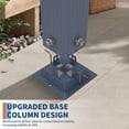 thumbnail image 6 of Petyee 10ft x 10ft Outdoor Retractable Aluminum Pergola, Modern Outdoor Trellis with  UPF 50+ Waterproof Canopy,Gray Wood-Grain Finish,Blue canopy, 6 of 7