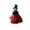 Watermelon Red, variant on EDHITNR Whimsical Witch with Broom Apron, Festive Kitchen Decorative Pendant for Cooking Party Decor, Stain Resistant Fabric Holiday Ornament for Home Celebration