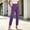 c01Purple, variant on Women's Fashion Casual Pull On Work Pants High Waist Pleated Straight Leg Dress Pants Loose Office Workwear Trousers with Pockets White L