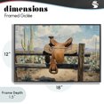 thumbnail image 4 of Stupell Industries Rustic Lodge Saddle on Desert Fence Black Framed Giclee Art, 18 x 12, by Franklyn Gregory, 4 of 8