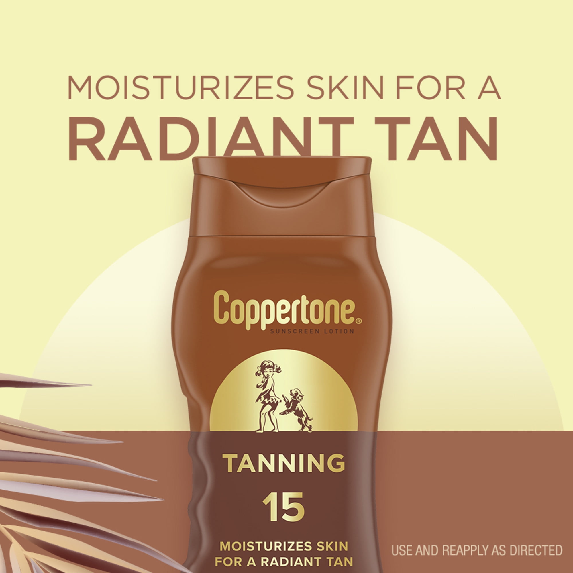 Coppertone Tanning Sunscreen Lotion, SPF 15 Broad Spectrum Sunscreen, 8