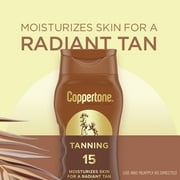Coppertone Tanning Sunscreen Lotion, Broad Spectrum SPF 15 Sunscreen, 8 fl oz