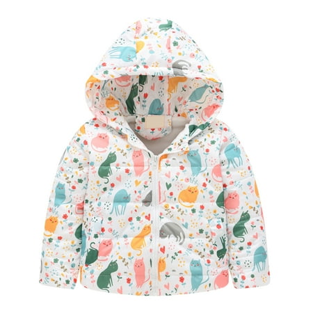 

Hunpta Toddler Boys Girls Winter Fashion Cartoon Hooded Jacket Thicken Windproof Warm Outwear Coat