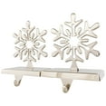 thumbnail image 4 of Northlight Set of 2 Solid Silver Snowflake Cutout Christmas Metal Stocking Holders 6.5", 4 of 6