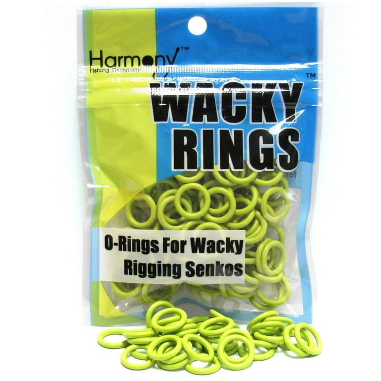 Wacky Rings O-Rings for Wacky Rigging Senko Worms 100 orings for 6 Senkos  [Chartreuse]
