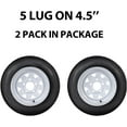 thumbnail image 2 of ST205/75D15 Trailer Tires, 5 Lug on 4.5", 6PR Load Range C, 15in Fuel-saving Designed Trailer Tires 205 75 15 for Travel/Camper/Landscape/Cargo/Utility/Boat/Horse/Farm/Hauler Trailer(Pack of 2), 2 of 7
