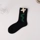 thumbnail image 1 of Xiao Hua 6 pares de calcetines finos de algodón para mujer, suaves y hasta el tobillo (negros), 1 of 2