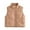 Brown, variant on ICHUANYI Womens Puffer Vests Fall Winter Solid Outerwear Sleeveless Thicken Warm Puffer Lightweight Stand Collar Coats