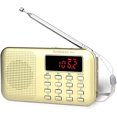 thumbnail image 1 of Radio portátil Retekess PR11 AM/FM recargable color dorado, 1 of 9