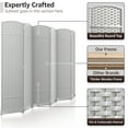 thumbnail image 2 of Sorbus 6 Panel Room Divider Tall Privacy Partition Screen Extra Wide Double Hinged Mesh Hand-Woven Folding Wall Divider - 6ft, 2 of 7