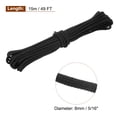 thumbnail image 2 of Unique Bargains 49Ft 5/16 Inch (8mm) Polyester Rope, Clothesline Braided Rope for Garden Camping Laundry Drying, Black, 2 of 6