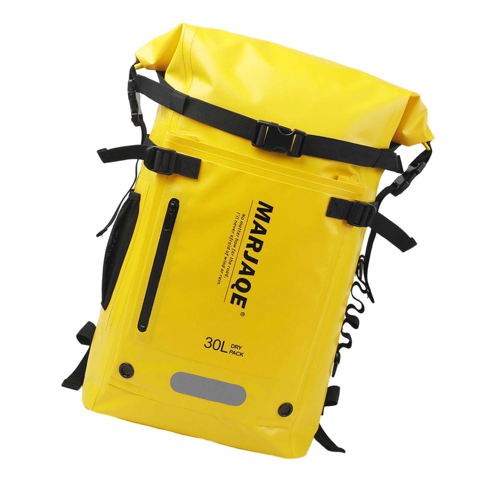 harayaa 30 Liters Swimming Backpack Dry Bag for Snorkeling Rafting Multi Compartment Yellow