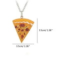 thumbnail image 3 of Pack of 7 Trendy Neckchain/Keychain Novelty Pizza Charm Necklaces/Keyrings Eye catching Accessory for Food themed Gifts, 3 of 8