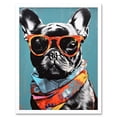 thumbnail image 1 of English Bulldog Wearing Bandana and Sunglasses Art Print Framed Poster Wall Decor 12x16 inch, 1 of 5
