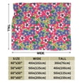 thumbnail image 4 of XMXY Fleece Throw Blanket for Couch, Colourful Simple Flowers Lightweight Plush Fuzzy Cozy Soft Bed Blankets and Throws for Sofa, 50"x40" inches, 4 of 8