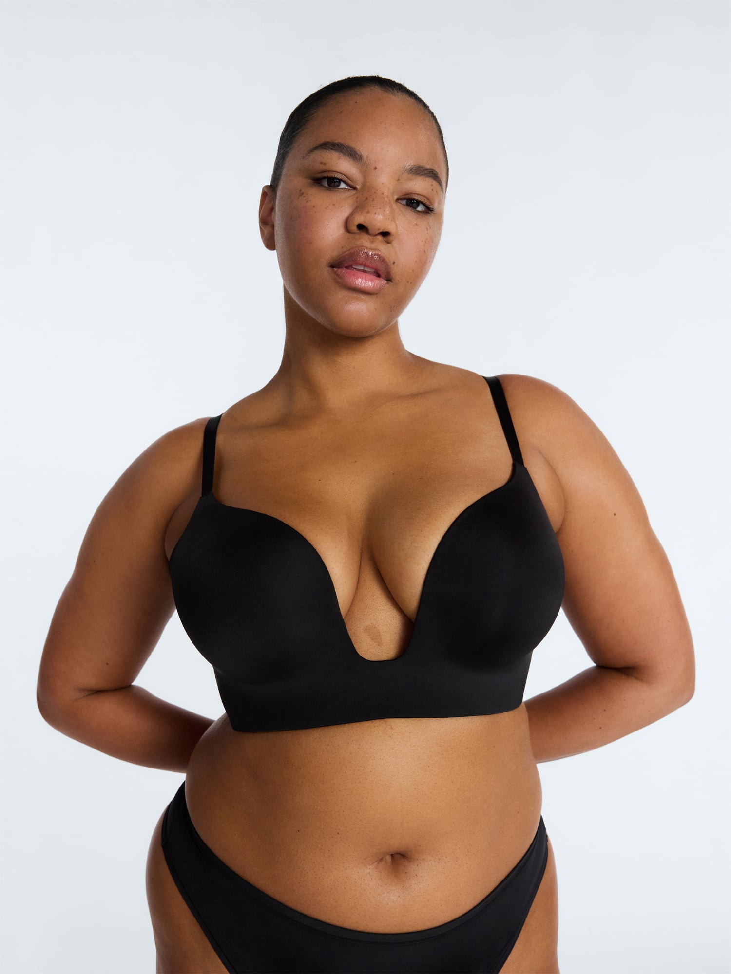 Joyspun Women's Modern Solutions Deep Plunge Bra, Sizes 34B-40DD