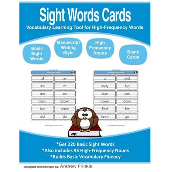 Pre-Owned Sight Words Cards: Vocabulary Learning Tool for High-Frequency Words (Paperback) by Andrew Frinkle