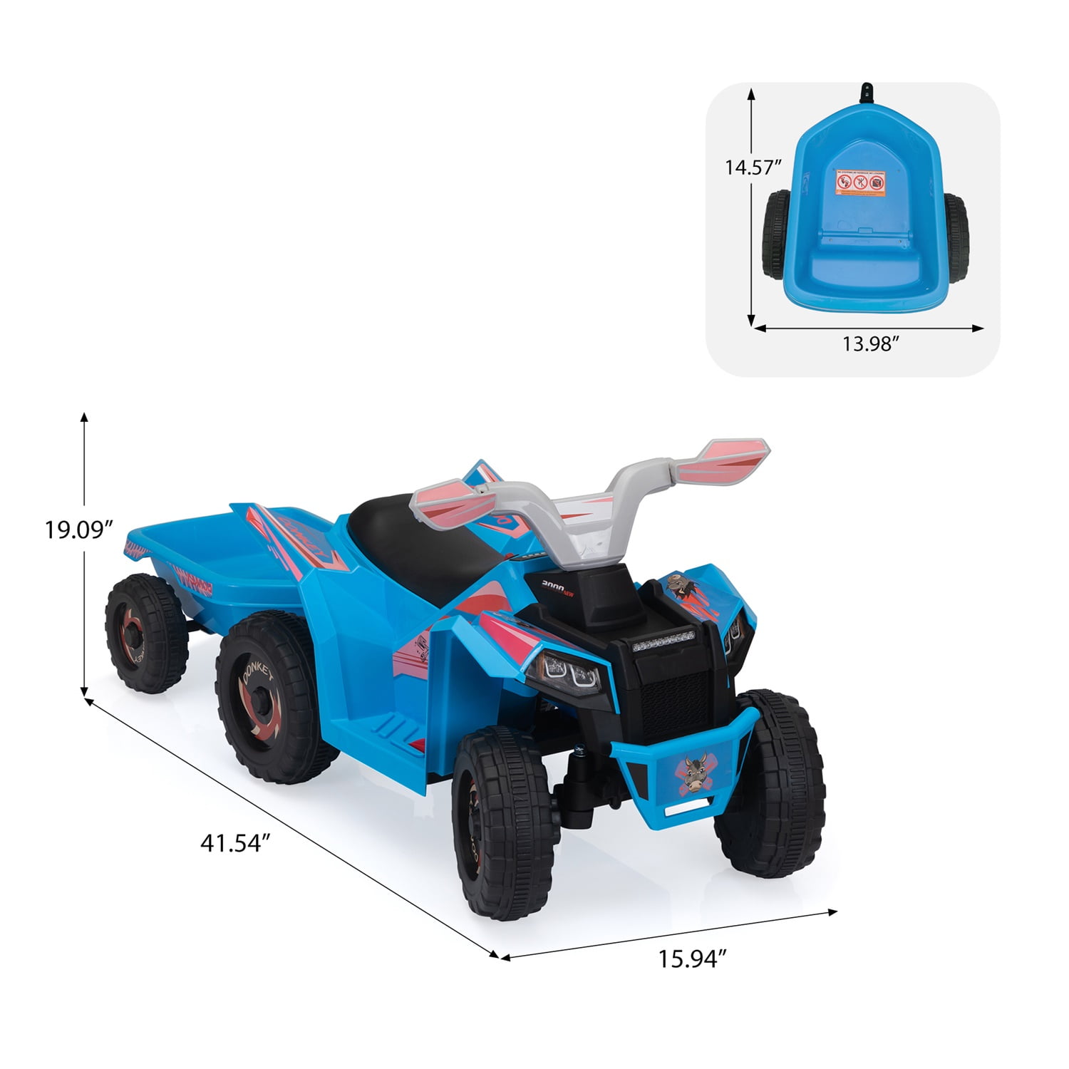 CIPACHO 6V Kids Ride-on ATV, 4 Wheels Battery-Powered Ride-On Toy for Children, Blue CIPACHO 6V Kids Ride-on ATV, 4 Wheels Battery-Powered Ride-On Toy for Children, Blue