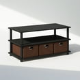 thumbnail image 2 of Furinno Turn-N-Tube Multipurpose Compact Open Storage Shoe Rack, Shoe Shelf Organizer with Bin Drawers, Black Oak/Black/Brown, 2 of 6