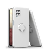 Tarise for Galaxy A12 Phone Case, A12 Cover, Samsung A12 Case with 360 Degree Magnetic Ring Kickstand, Soft TPU Silicone Rubber Cushion Shockproof Protective Case for Samsung Galaxy A12 6.5", White