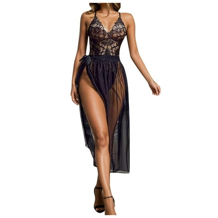 Push Up Back Smoothing Bras for Women Bra for Small Women Women Lingerie Deep V Lace Bodysuit Lace Teddy Mesh Skirt