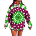 thumbnail image 2 of Snorda Womens Hoodies TieDye Sweatshirts for Women Drawstring Pullover Hoodie Loose Comfy Long Sleeved Pocket Fashion Top for Daily Outdoors Wear, 2 of 5