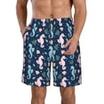 thumbnail image 1 of Fotbe Seahorses And Plants Trajes de Baño Estampados para Hombre, Shorts de Verano de Secado Rápido, Ropa de Playa, Bañadores-Large, 1 of 6
