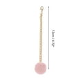 thumbnail image 2 of Unique Bargains 1 Pc Furry Ball Cup Chain Water Cup Pendant Pink Alloy Imitation Rabbit Fur, 2 of 5